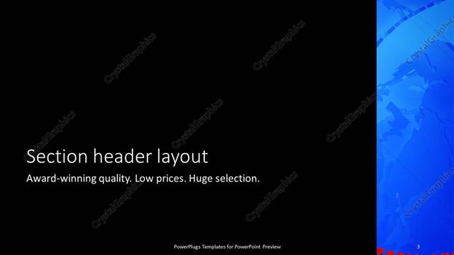 Section Header presentation slide layout