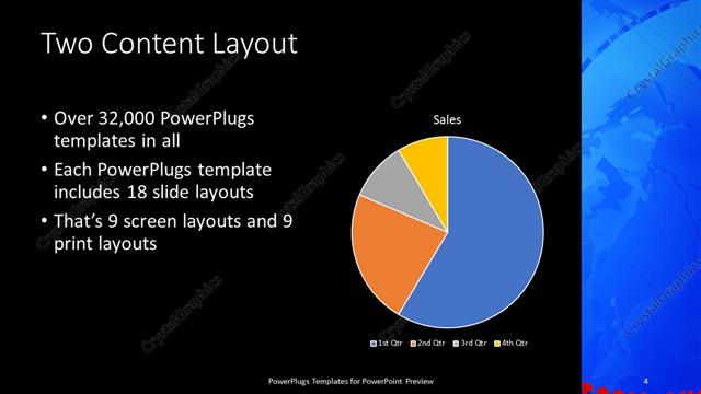 Two Content presentation slide layout