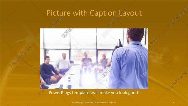 Picture with Caption presentation slide layout