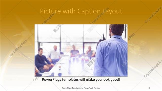Picture with Caption presentation slide layout