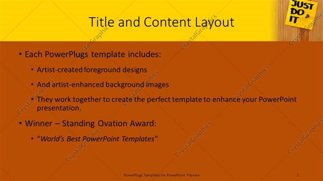 Title and Content presentation slide layout