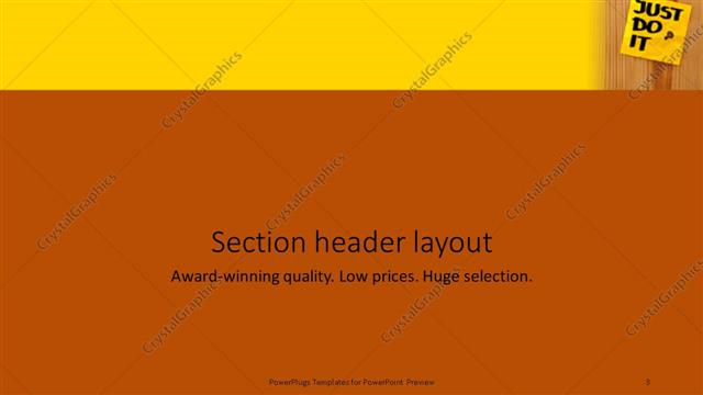 Section Header presentation slide layout