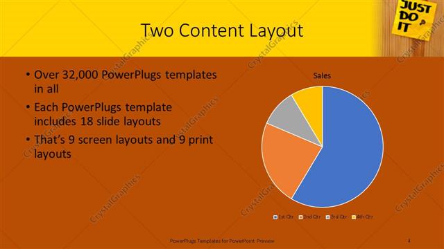 Two Content presentation slide layout