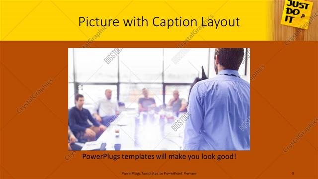 Picture with Caption presentation slide layout