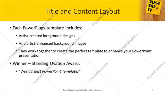 Title and Content presentation slide layout