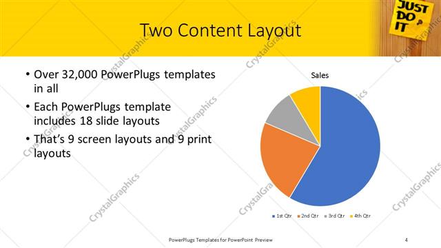 Two Content presentation slide layout