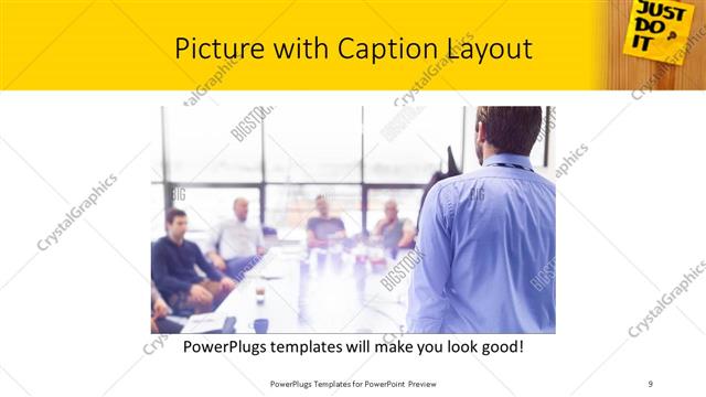 Picture with Caption presentation slide layout