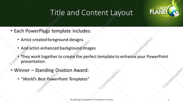 Title and Content presentation slide layout