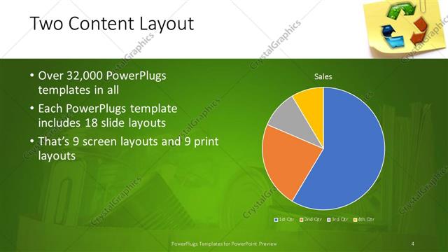 Two Content presentation slide layout