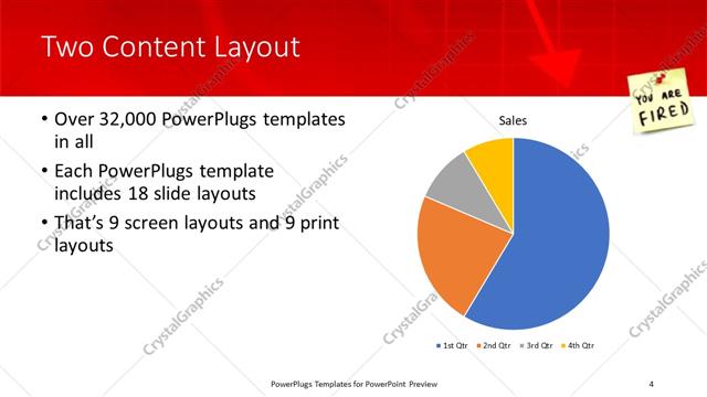 Two Content presentation slide layout