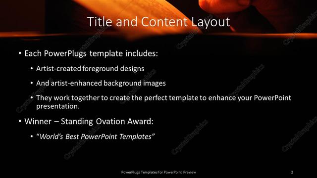 Title and Content presentation slide layout