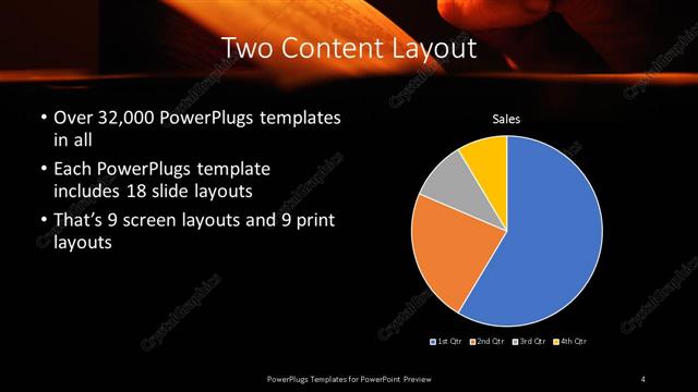 Two Content presentation slide layout