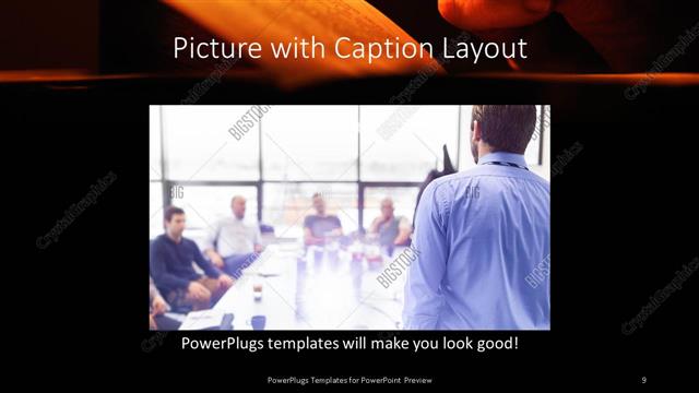 Picture with Caption presentation slide layout