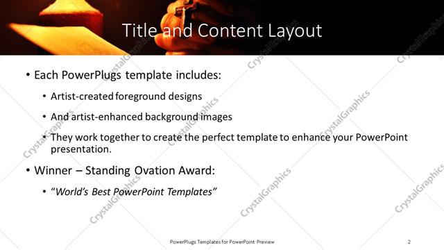 Title and Content presentation slide layout