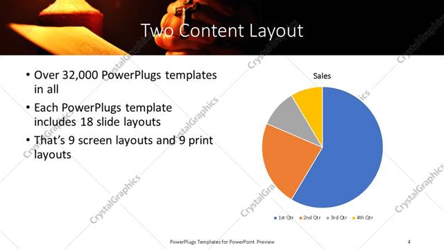 Two Content presentation slide layout