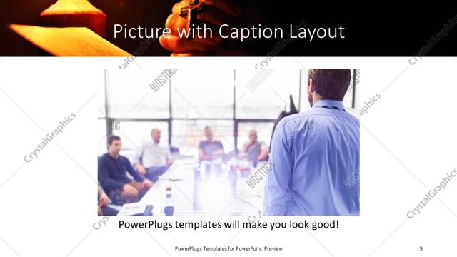 Picture with Caption presentation slide layout