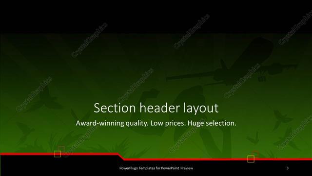 Section Header presentation slide layout