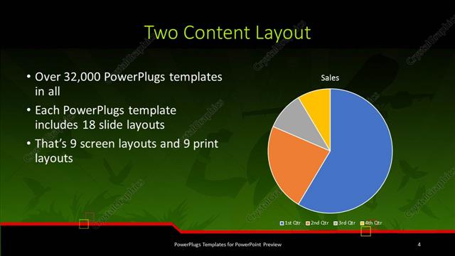 Two Content presentation slide layout
