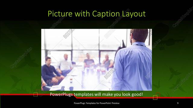 Picture with Caption presentation slide layout