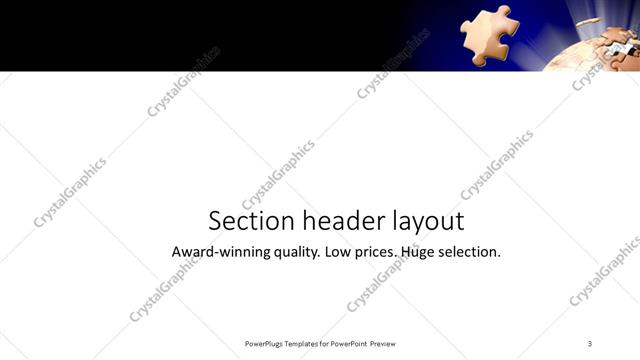 Section Header presentation slide layout