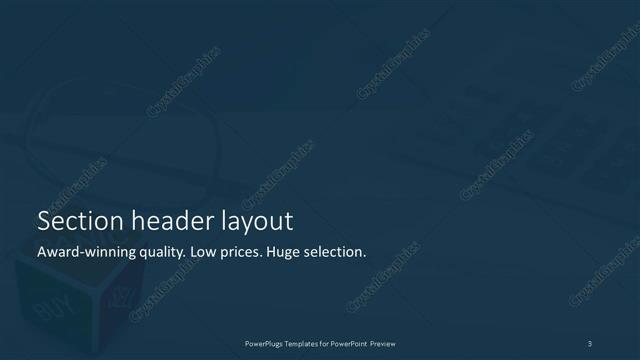 Section Header presentation slide layout