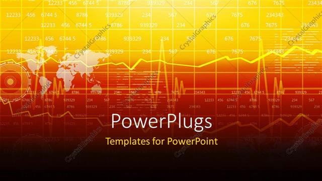  Presentation with financial market - A stock market related background with a map