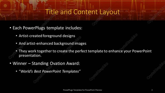 Title and Content presentation slide layout