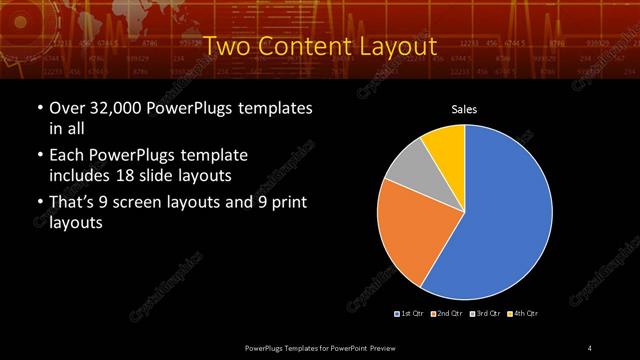 Two Content presentation slide layout