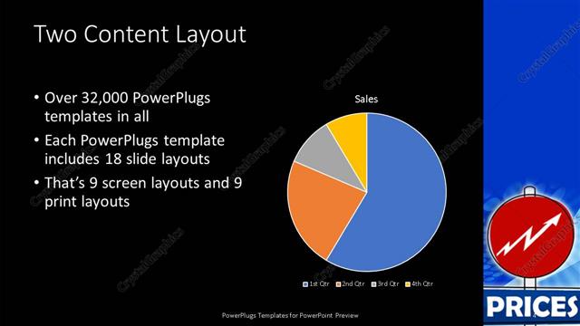 Two Content presentation slide layout