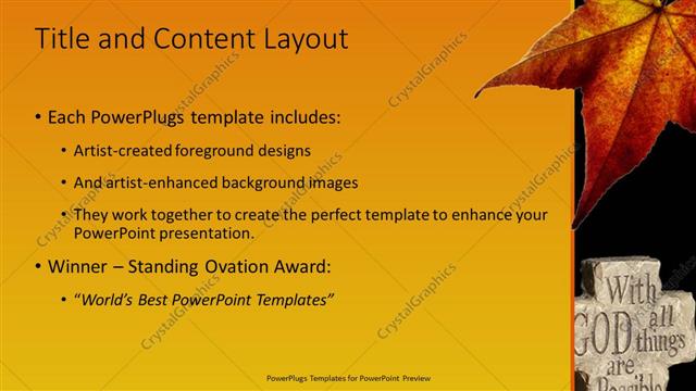 Title and Content presentation slide layout