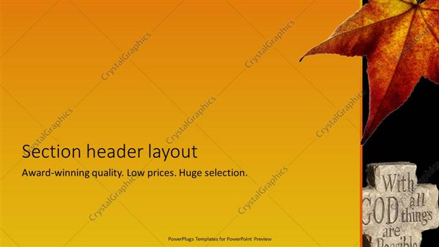 Section Header presentation slide layout