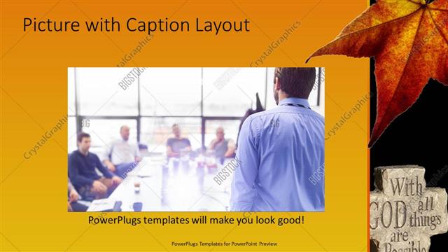 Picture with Caption presentation slide layout