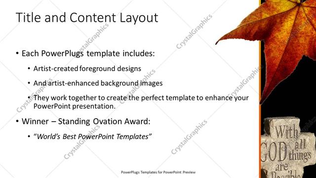 Title and Content presentation slide layout