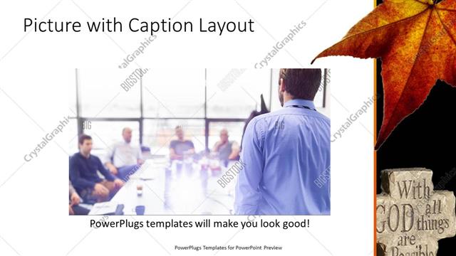 Picture with Caption presentation slide layout