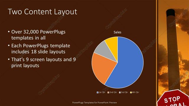 Two Content presentation slide layout
