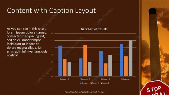 Content with Caption presentation slide layout