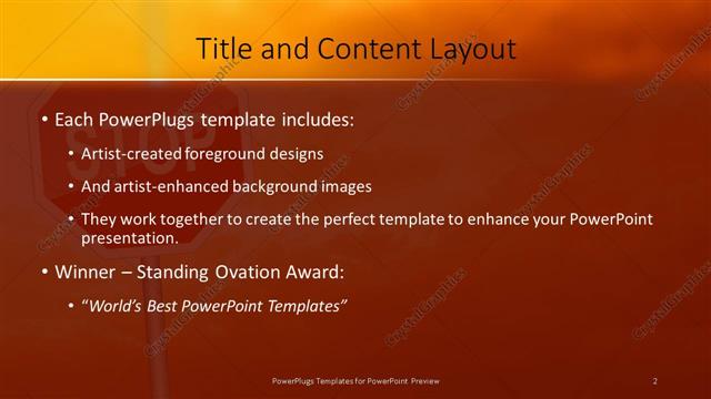 Title and Content presentation slide layout