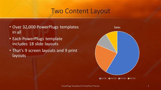 Two Content presentation slide layout