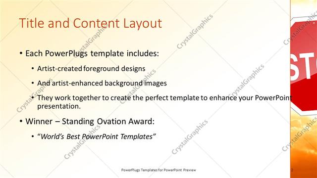 Title and Content presentation slide layout