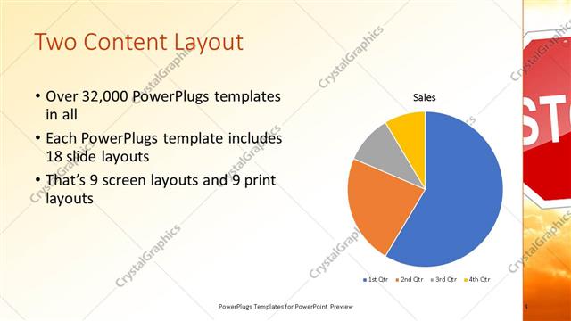 Two Content presentation slide layout