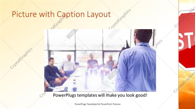 Picture with Caption presentation slide layout