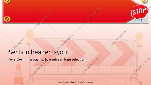 Section Header presentation slide layout