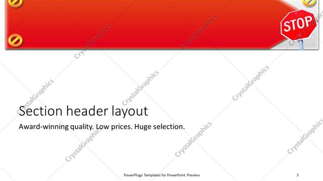 Section Header presentation slide layout