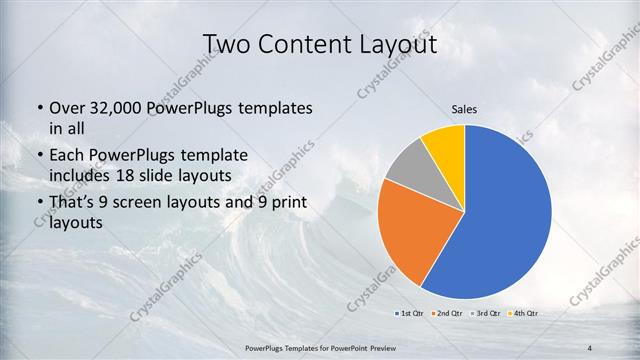 Two Content presentation slide layout