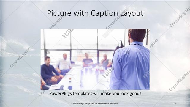 Picture with Caption presentation slide layout