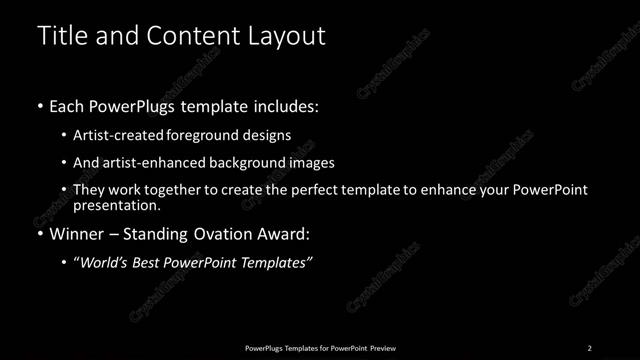 Title and Content presentation slide layout