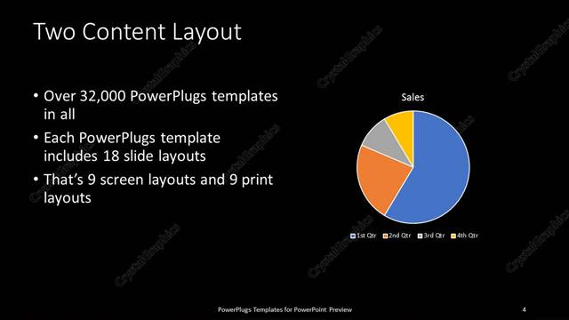 Two Content presentation slide layout