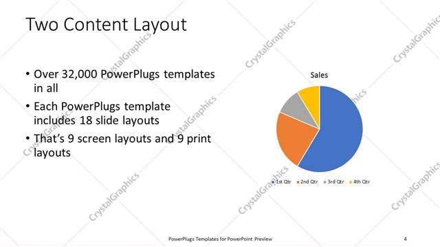 Two Content presentation slide layout