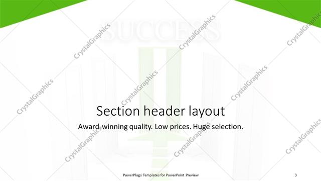 Section Header presentation slide layout