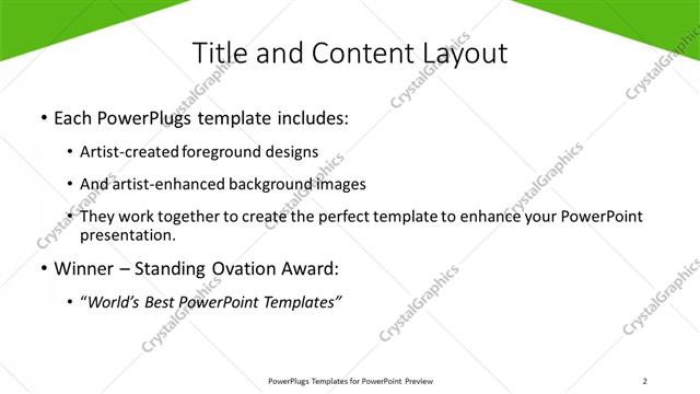 Title and Content presentation slide layout